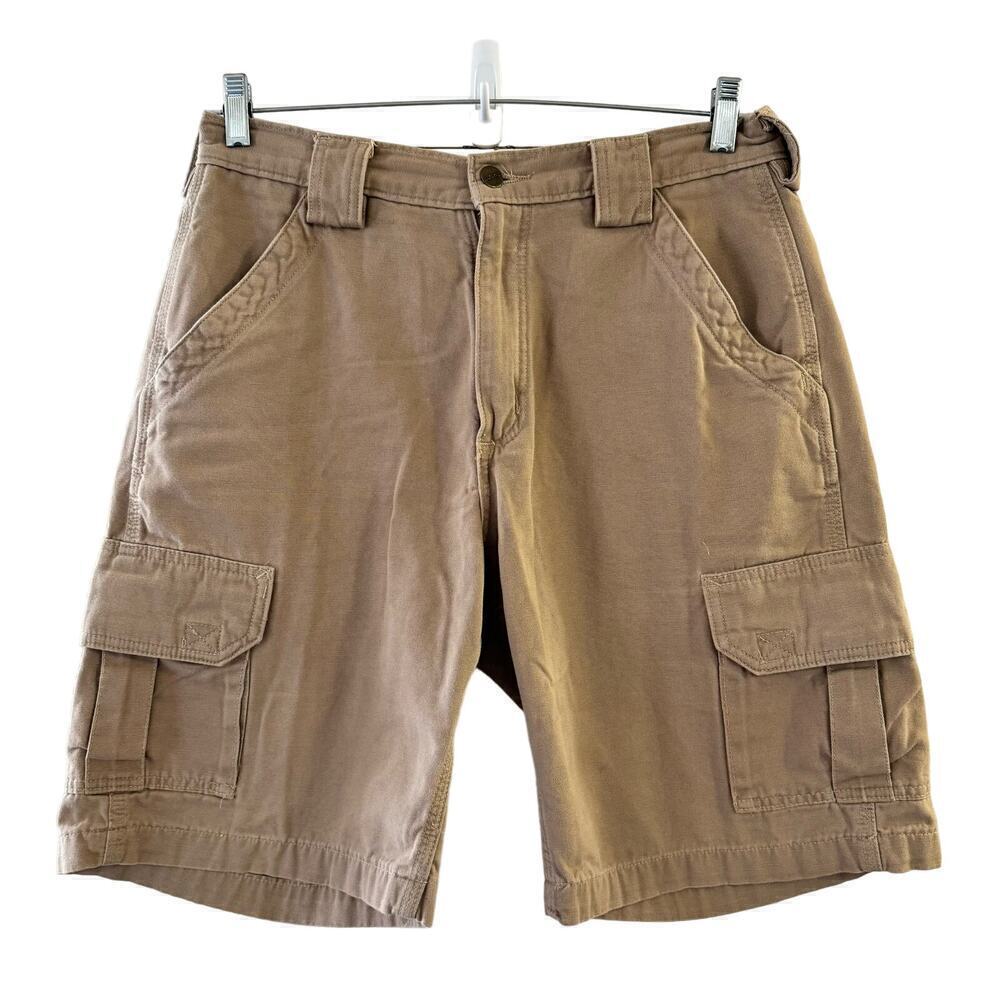 Vintage Carhartt Mens Cargo Shorts Tan Cotton Casual Size 32 y2k relaxed fit